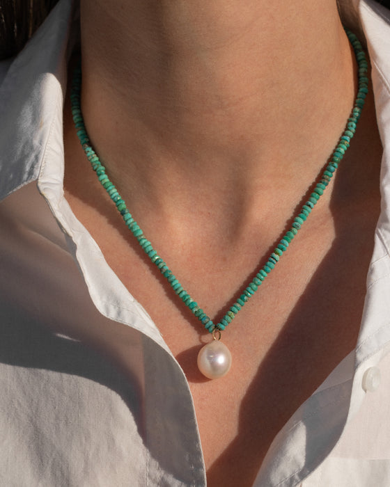 The 14K Pearl & Turquoise Beaded Necklace