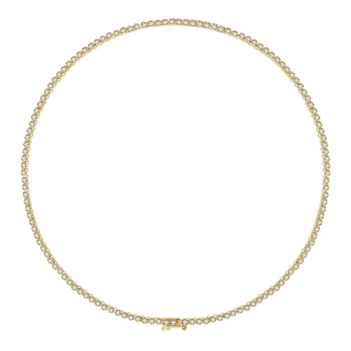 The Petite Plated Tennis Necklace (PRE ORDER MADE TO ORDER)