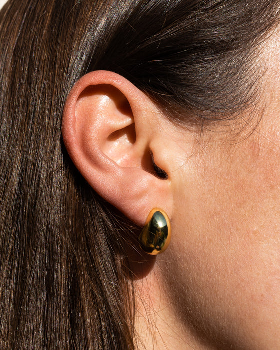 The Teardrop Dome Vacation Studs- Gold Plated or Silver