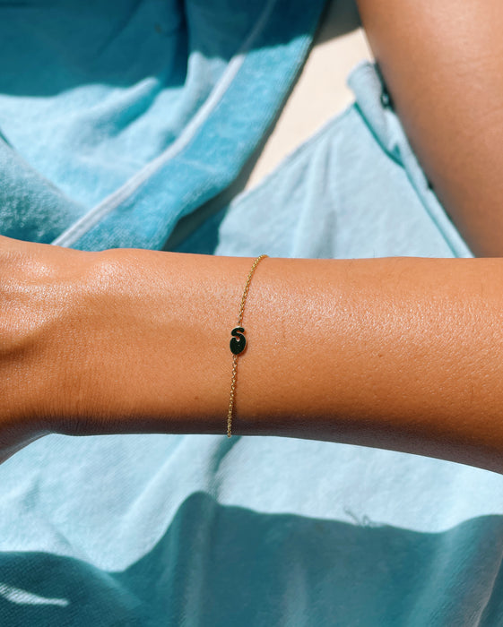 The Groovy 70's Initial Bracelet- 14K GOLD
