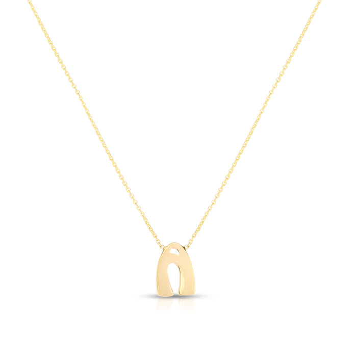 The Groovy 70's Initial Necklace- 14K GOLD